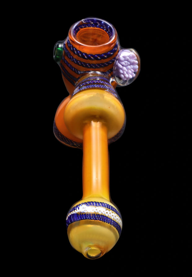 Valiant Gold Fume with Locket Hammer Bubbler - 9 in.