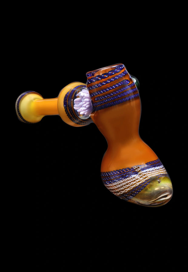 Valiant Gold Fume with Locket Hammer Bubbler - 9 in.