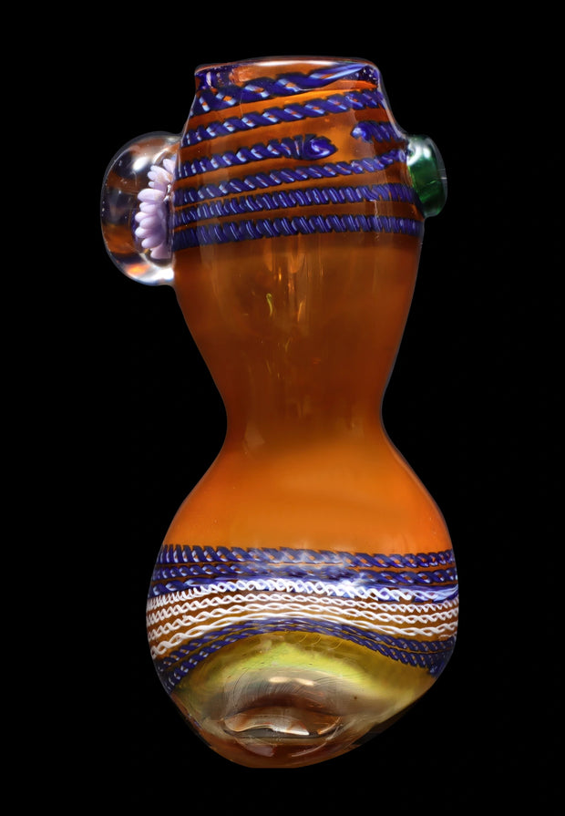 Valiant Gold Fume with Locket Hammer Bubbler - 9 in.