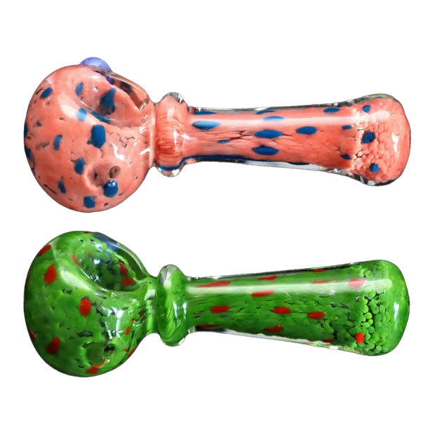 Valiant Frit with Twisted Mouthpiece Spoon Pipe - 4 in.