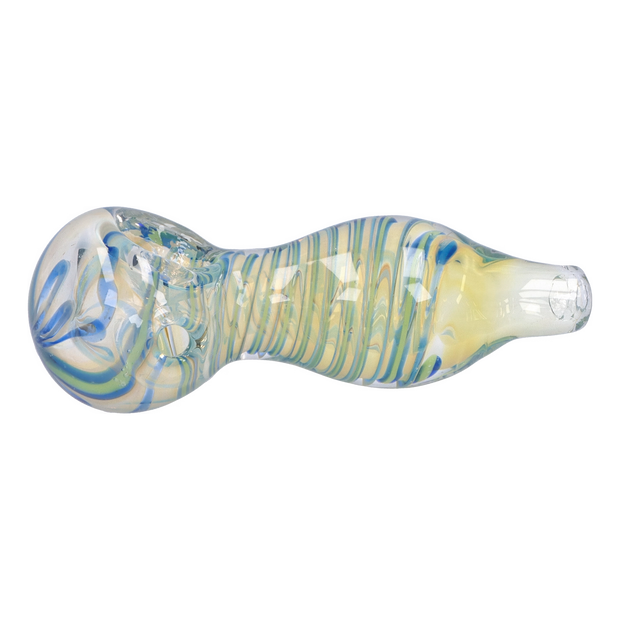 Valiant Frit Fumed with Piping Spoon Pipe - 2.5 in.