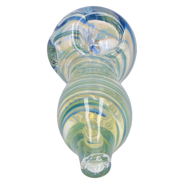 Valiant Frit Fumed with Piping Spoon Pipe - 2.5 in.