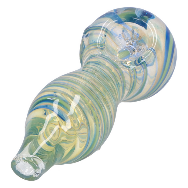 Valiant Frit Fumed with Piping Spoon Pipe - 2.5 in.