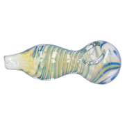 Valiant Frit Fumed with Piping Spoon Pipe - 2.5 in.
