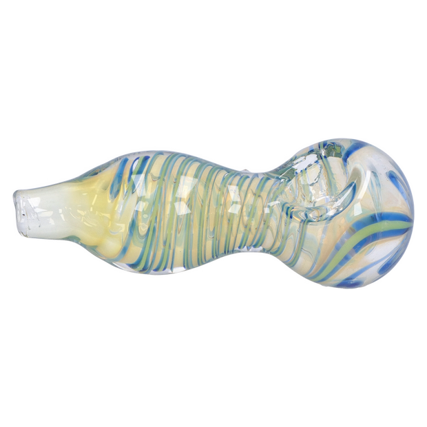 Valiant Frit Fumed with Piping Spoon Pipe - 2.5 in.