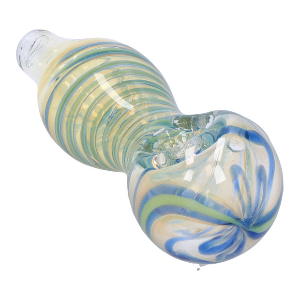 Valiant Frit Fumed with Piping Spoon Pipe - 2.5 in.