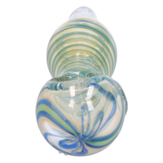 Valiant Frit Fumed with Piping Spoon Pipe - 2.5 in.