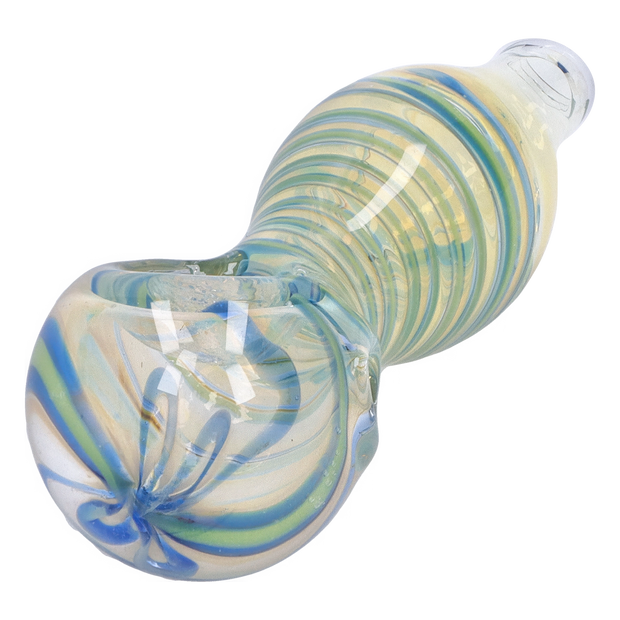 Valiant Frit Fumed with Piping Spoon Pipe - 2.5 in.