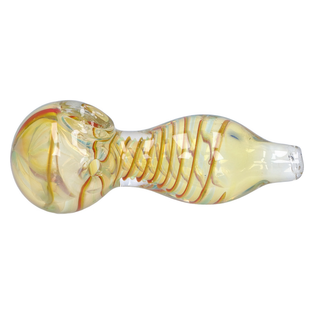 Valiant Frit Fumed with Piping Spoon Pipe - 2.5 in.