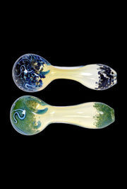 Valiant Frit Fumed with Piping Spoon Pipe - 2.5 in.