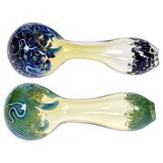 Valiant Frit Fumed with Piping Spoon Pipe - 2.5 in.
