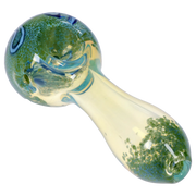 Valiant Frit Fumed with Piping Spoon Pipe - 2.5 in.