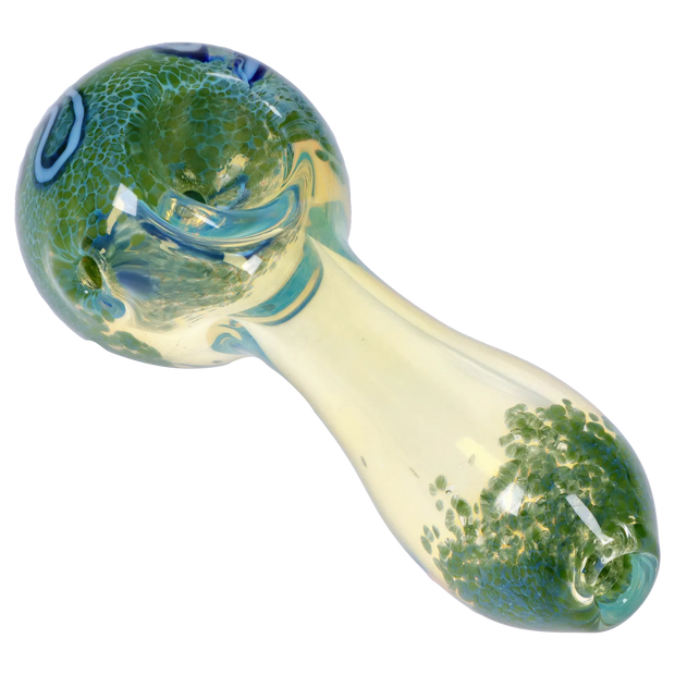 Valiant Frit Fumed with Piping Spoon Pipe - 2.5 in.