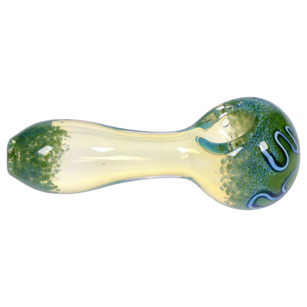 Valiant Frit Fumed with Piping Spoon Pipe - 2.5 in.