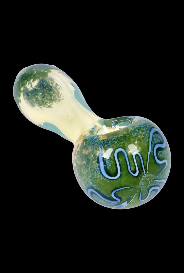 Valiant Frit Fumed with Piping Spoon Pipe - 2.5 in.