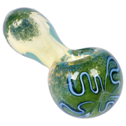 Valiant Frit Fumed with Piping Spoon Pipe - 2.5 in.