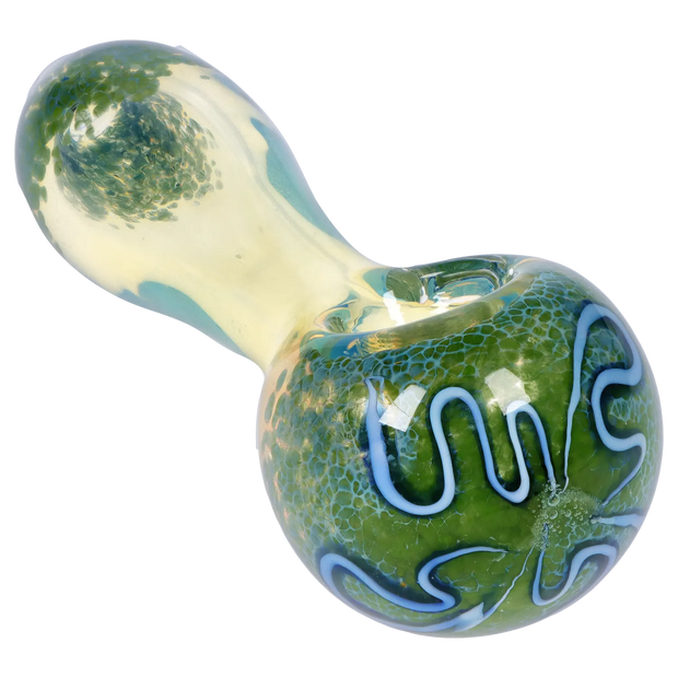 Valiant Frit Fumed with Piping Spoon Pipe - 2.5 in.