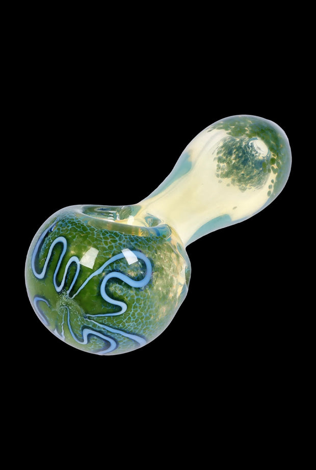 Valiant Frit Fumed with Piping Spoon Pipe - 2.5 in.