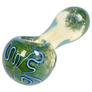 Valiant Frit Fumed with Piping Spoon Pipe - 2.5 in.