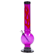 JM Plastics Flame Bubble Base Acrylic Water Pipe - 12 in.
