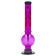 JM Plastics Flame Bubble Base Acrylic Water Pipe - 12 in.