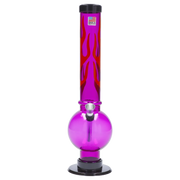JM Plastics Flame Bubble Base Acrylic Water Pipe - 12 in.