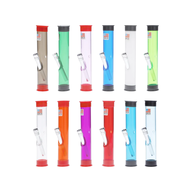 JM Plastics Straight Tube with Carb Hole Acrylic Water Pipe