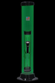 JM Plastics Double Trouble Straight Tube Acrylic Water Pipe - 12 in.