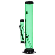 JM Plastics Double Trouble Straight Tube Acrylic Water Pipe - 12 in.