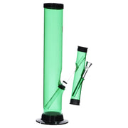 JM Plastics Double Trouble Straight Tube Acrylic Water Pipe - 12 in.