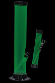 JM Plastics Double Trouble Straight Tube Acrylic Water Pipe - 12 in.