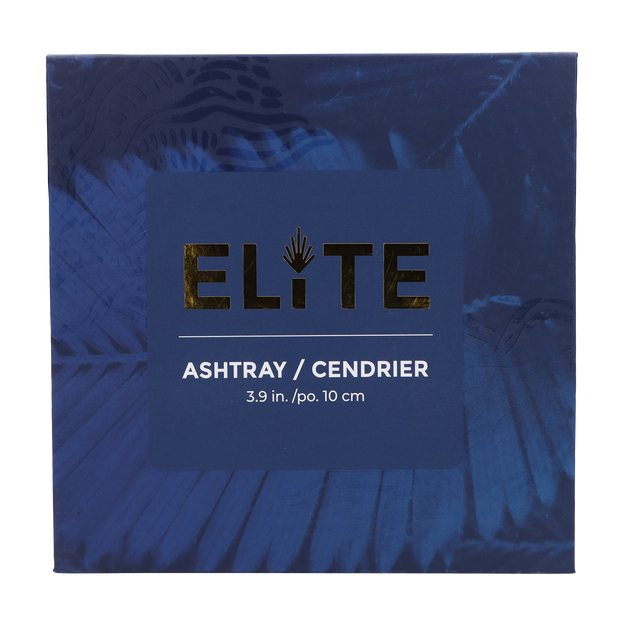 Blue Elite Crystal Ashtray - 4in