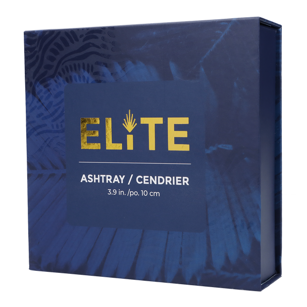 Blue Elite Crystal Ashtray - 4in