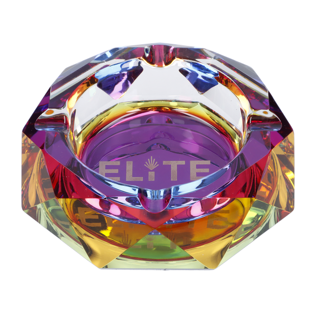 Blue Elite Crystal Ashtray - 4in