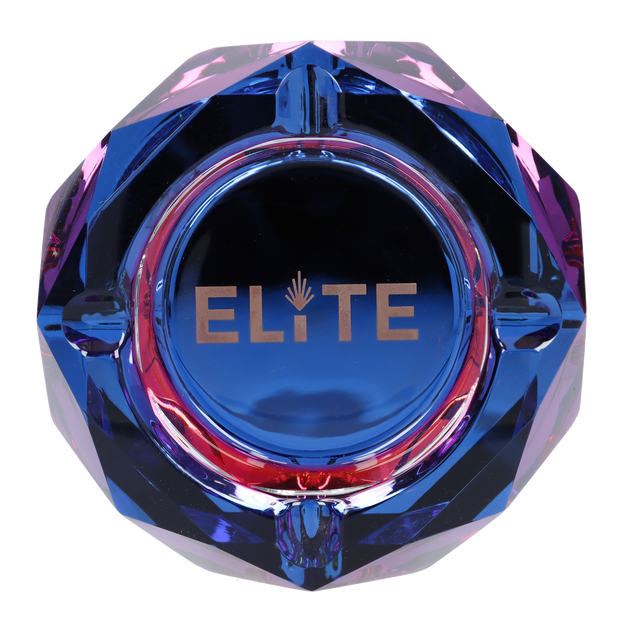 Blue Elite Crystal Ashtray - 4in