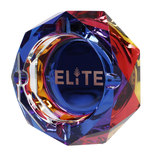 Blue Elite Crystal Ashtray - 4in