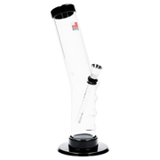 JM Plastics Bent Neck Straight Tube with Grip Acrylic Water Pipe - 9 in.