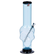 JM Plastics Large Skull Base with Carb Hole Acrylic Water Pipe - 12 in.