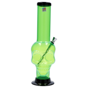 JM Plastics Large Skull Base with Carb Hole Acrylic Water Pipe - 12 in.
