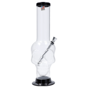 JM Plastics Large Skull Base with Carb Hole Acrylic Water Pipe - 12 in.