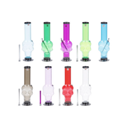 JM Plastics Large Skull Base with Carb Hole Acrylic Water Pipe - 12 in.