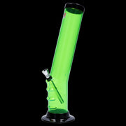 JM Plastics Straight Tube Bent Neck with Grip and Carb Hole Acrylic Water Pipe - 12 in.