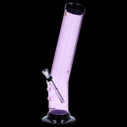 JM Plastics Straight Tube Bent Neck with Grip and Carb Hole Acrylic Water Pipe - 12 in.