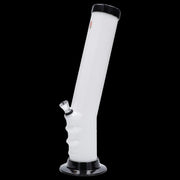JM Plastics Straight Tube Bent Neck with Grip and Carb Hole Acrylic Water Pipe - 12 in.