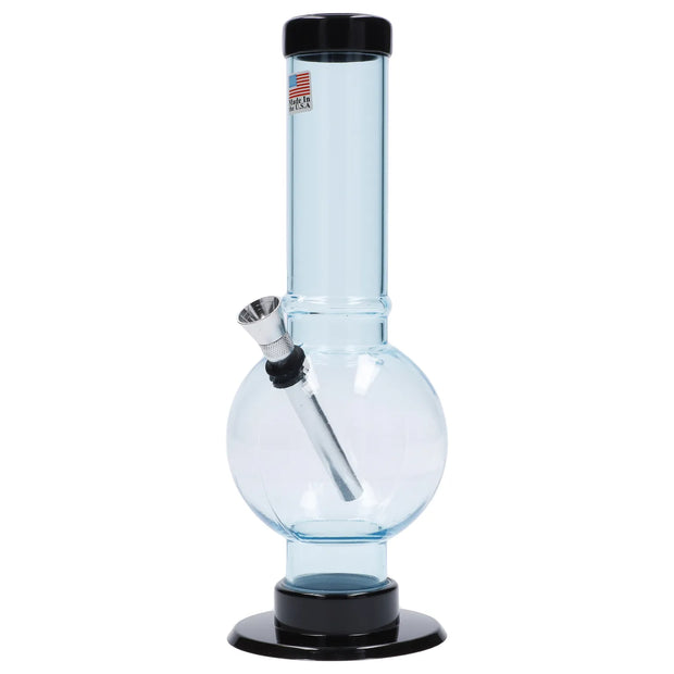 JM Plastics Bubble Base with Carb Hole Acrylic Water Pipe - 9 in.