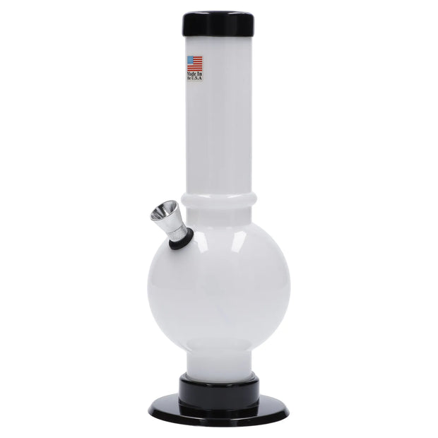 JM Plastics Bubble Base with Carb Hole Acrylic Water Pipe - 9 in.