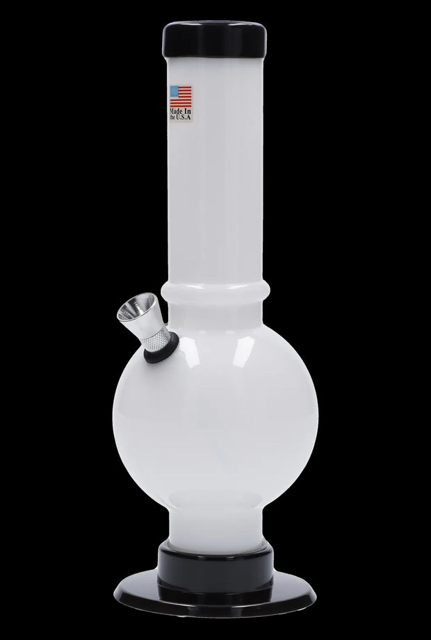 JM Plastics Bubble Base with Carb Hole Acrylic Water Pipe - 9 in.