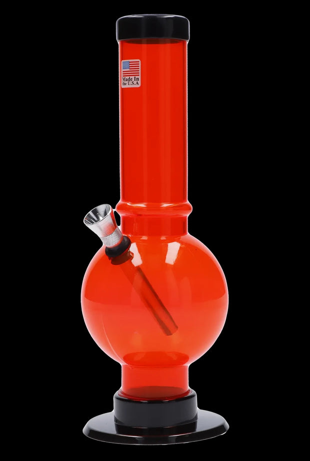 JM Plastics Bubble Base with Carb Hole Acrylic Water Pipe - 9 in.