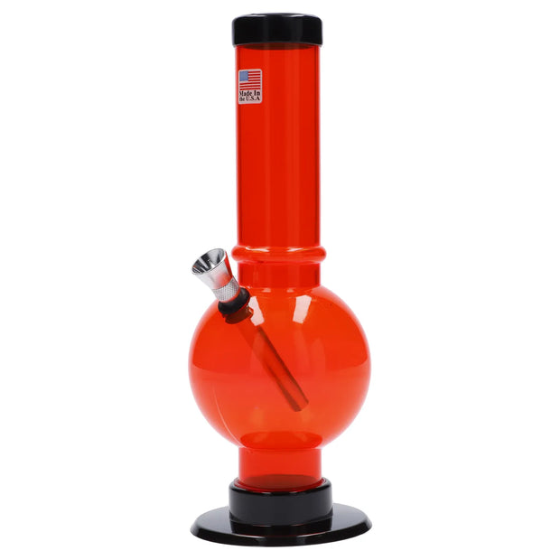JM Plastics Bubble Base with Carb Hole Acrylic Water Pipe - 9 in.