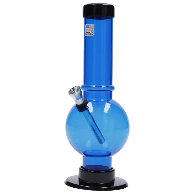 JM Plastics Bubble Base with Carb Hole Acrylic Water Pipe - 9 in.